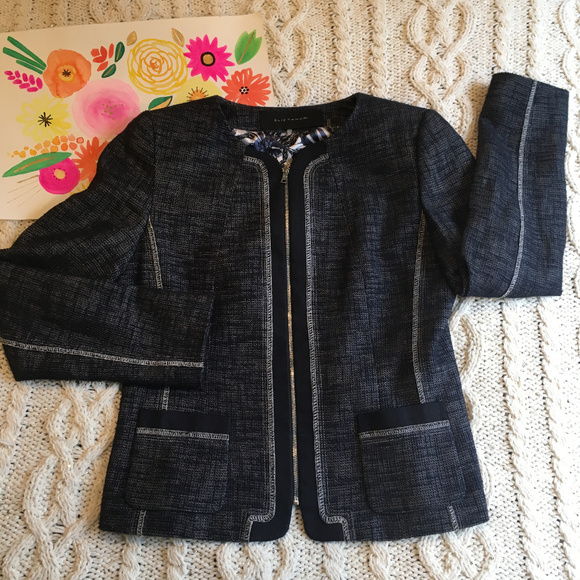 Elie Tahari Blue Blazer - Picture 2 of 6